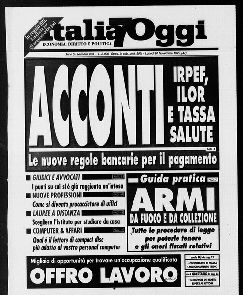 Italia oggi : quotidiano di economia finanza e politica